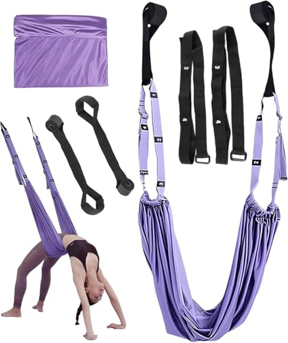 Aerial Yogatuch,Yogatuch Zum Aufhängen,Yoga Stretching Strap, Yogagurte Zum Dehnen,Aerial Yoga Hängematte,Stretch Band,Yoga Gurt Stretching Band Für Taille,Geeignet Für Pilates Und Ballett