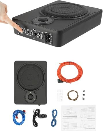 ACROSSPART Subwoofer Auto 600W 8 Zoll Active Subwoofer Aktiv Bassbox Auto Lautsprecher & Subwoofer Auto Subwoofer mit Hochaktiven Lautsprechern