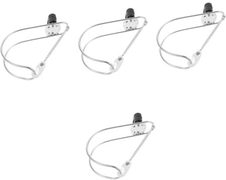 ibasenice 4 Piezas Soporte de de Vida Flotante Piscina sostenedor de la de Vida Herradura Llave Soporte de aro Salvavidas Marino de Suministro Acero Inoxidable Silver