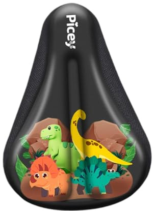Aymzbd Housse de Selle de Vélo pour Enfants, Housse de Selle en Silicone Souple pour Garçons et Filles, Dinosaure