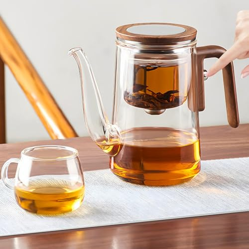 Teiera magica con beccuccio lungo – Teiera con infusore per separare tè e acqua, adatta per la preparazione di vari tè e caffè