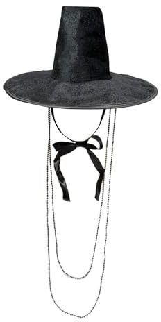 LeeQinersw Ceremonial para Hombre Accesorio de Gorro Tradicional Coreano Decoración con Y Cintas Fabricado en Terciopelo Y Tela