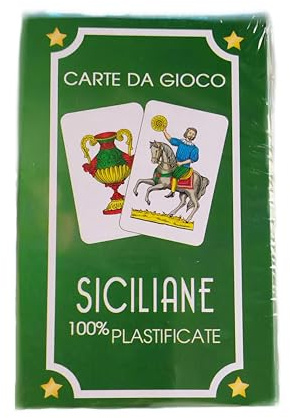 Generico Carte da Gioco Siciliane 100% Plastificate – Mazzo Tradizionale Italiano per Briscola Scopa Tressette