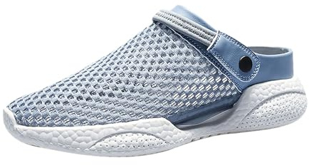 Sandaler, män, sommar, lätta, strandsandaler, mesh, ihåliga, utomhussandaler, stängda, sportsandaler, halkfria vandringssandaler, slip-on, sommarskor med rörliga hälremmar