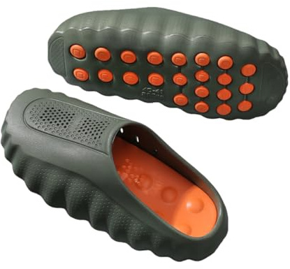 LSQSLBD Chaussons Hommes Femmes Pantoufles Glisser sur Clogs Respirant Creux Hors Plate-Forme Glisse Antidérapant Eva Casual Été Sandales De Plage Unisex-Green 286-46-47