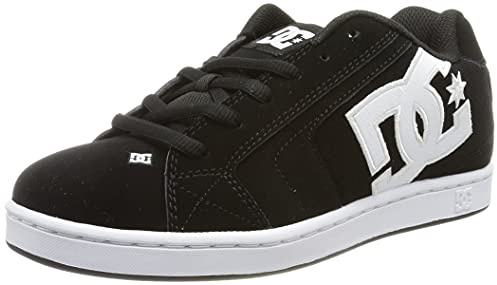 DC Net SE - Scarpe da Skateboard da Uomo, Nero Nero Bianco, 38