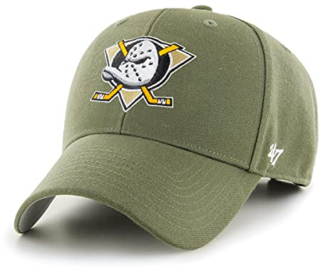 '47 NHL Anaheim Ducks MVP Unisex-Baseballkappe, Verstellbar, Hochwertiges Design und Verarbeitung, Badge Logo, Sandalwood Green