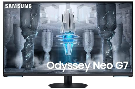 SAMSUNG 43 Odyssey Neo G7 Series 4K UHD Smart Gaming Monitor, 144Hz, 1ms, VESA Display HDR600, Quantum Matrix Technology, AMD FreeSync Premium Pro, LS43CG702NNXZA, Black
