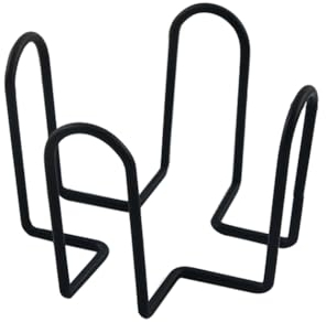 Support de dessous de verre en fer noir pour verres ronds et carrés – Contient jusqu'à 6 verres, 10,8 cm