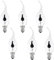 CYJXL 6 Stück 3W 220V E14 C35 Kerze LED Birne Flamme Spitze Natur Feuer Flackernde Licht Vintage Bar Home Decor Lampe