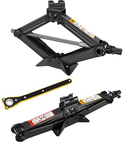 Scissor Jack, Compact Car Jack Kit 2 Ton/4409 LBS, 105 to 385mm Lifting Range Car Lift Jack, Portable Tire Change Kit for Cars/SUVS/Sedans