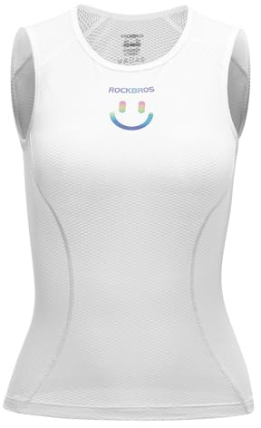 ROCKBROS Cycling Base Layer for Women, Breathable Mesh Sleeveless Jersey
