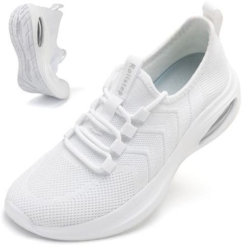 Rollstep Weite Zehenbox-Schuhe für Damen, extra breite Sneaker, Luftkissen, Straßenlaufschuhe, ultraleicht, Tennis, Fitnessstudio, Workout, Training, atmungsaktive Wanderschuhe mit