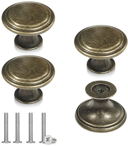 LTMMC 4 Pcs Vintage Kitchen Cupboard Handles Modern Minimalist Drawer Knobs