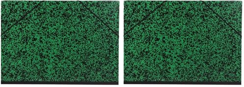 Clairefontaine 93244C - Un carton à dessin Annonay Fermeture élastiques 52x72 cm, Vert (Lot de 2)