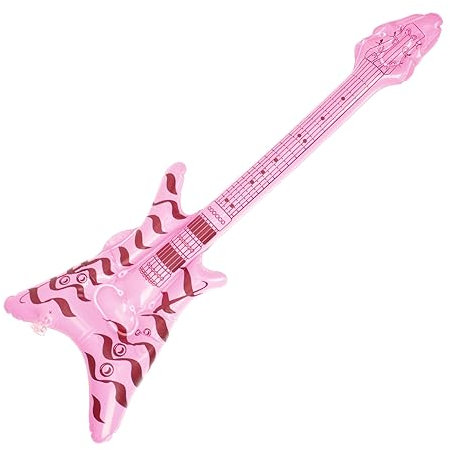 POPETPOP Chitarra Elettrica Gonfiabile Decorativa 60 Cm Per Feste Rock e Cosplay, Strumento Gonfiabile Colorato Per Forniture Feste e Giochi Ragazzo Ragazza