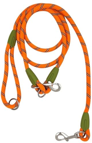 Handfritt hundbälte justerbart dubbelt bälte för hundpromenader handsfree hundkoppel (orange)
