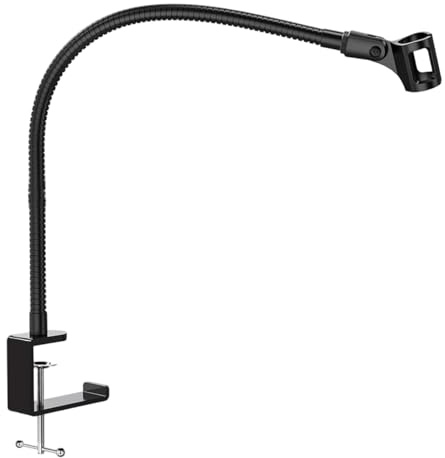 Yulokdwi Soporte De Brazo Para Micrófono,con Adaptador de 9.5 a 15.9 mm | Soporte de Micrófono con Pinza para Escritorio,Para Transmisión En Grabación De Podcast Canto