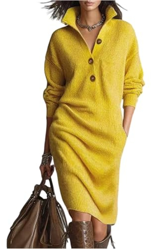 Vestidos De Fiesta Mujer Elegantes Vestido Blanco Mujer Elegante Ropa Largos Reno Disfraz Invierno Top Navidad Sudadera Casual 2#Amarillo M
