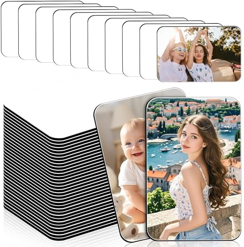 50 piezas de imanes en bruto para sublimación, imanes de nevera en blanco de 5,5×7,5 cm, imanes decorativos cuadrados DIY para diseñar, adhesivos magnéticos para pizarra, puerta decorativa, pared