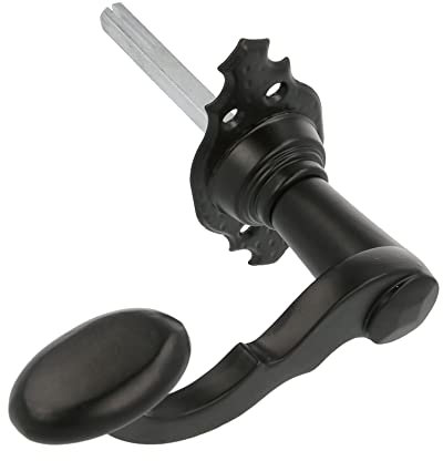 Amig - Juego de Manillas - Placa Martilleada - 100 x 44 mm - Cuadradillo de 8 mm - Ideal para todo Tipo de Puertas de Paso en Interior - Placa de Acero y Tirador de Zamak Negro