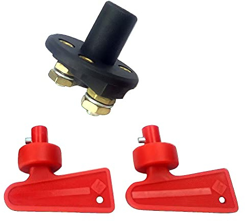 WINCHMAX Heavy-Duty Battery Isolator Switch. Rated 300A with 2 Twist and Release keys. M10 Connection Posts. Essential Safety for all Electric Winches