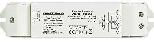 Basetech Halogen Trafo 12V 50-210W dimmbar mit Phasenabschnittdimmer BT-1668263