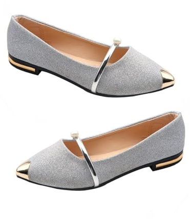 Holibanna Bailarinas Trenzadas para de Ballet de con Punta Puntiaguda con Deslizantes para Primavera Loafers Decoración Mural