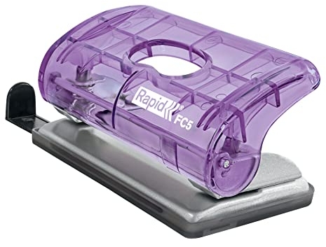 Esselte Rapid Mini-Locher mit 2-fach Lochung, 10 Blatt Kapazität, kompakt, für Zuhause/Büro/Schule, zur Schreibtischorganisation, Colour'Breeze Serie, Lavendel, 5001334