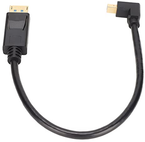 4K DisplayPort Till Mini DisplayPort-kabel 11,8 Tum, 8K@60Hz, 4K@144Hz, DP Till MiniDP-kabel, Dubbelriktad överföring Mini DisplayPort-adapter(Böj uppåt)