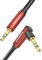 SOUNDFAM Aux Kabel 3M, 3,5mm Klinkenkabel 90 Grad Aux Kabel Winkelstecker Stereo Audio Klinkenkabel für Auto, Smartphone, TV, Lautsprecher