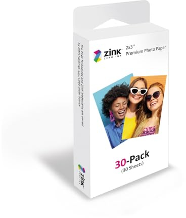 Agfa Photo 30er Pack Zink Papers Selbstklebend 75x50mm - Hochwertige Sofortdrucke, lebendige Farben und keine Tinte erforderlich