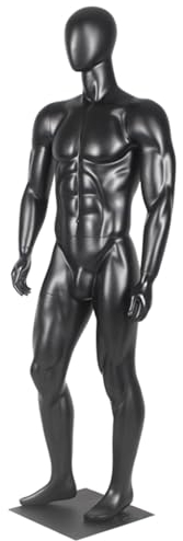 Manichino Torso di Manichino Nero per Tutto Il Corpo, Manichini da Fitness per Abiti da Fitness Maschili e Femminili, Modello di Abito da Vetrina Manichino per Abbigliamento Sportivo ( Color : Male )