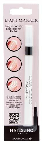 Nails Inc - MANI MARKER WHITE Nail Art Pen - Präziser Nageldesign-Stift in Weiß - Vegan, Tierversuchsfrei & Einfach Anzuwenden - Ideal für DIY-Nail Art - Perfekte Maniküre