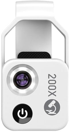 Fin Nano Zoom 200x Grossissement Clip sur Objectif Professionnel Téléphone Microscope avec Clip Appra Téléphone pour Bijoux Lentille Jade Fixation Lentille Téléobjectif Téléobjectif 200x 20