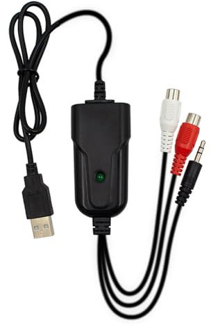 Fhkpsqkcn Tarjeta de grabación de audio USB para digitalizar fácilmente cintas de grabación en formato MP3