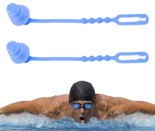 Kustimantu Tapones para los oídos impermeables para nadar, tapones para los oídos para nadar adultos - Tapones de silicona reutilizables para nadar | Tapones para los oídos para piscinas suaves y