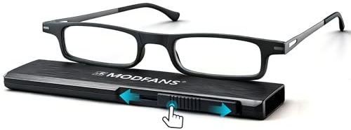MODFANS Occhiali da Lettura Uomo Donna Montatura TR90 Leggerissima con Filtro Luce Blu Incluso Astuccio Piatto Estendibile ultrasottile
