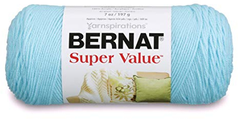 Bernat Super Value Yarn, 5 oz, Cool Blue, 1 Ball