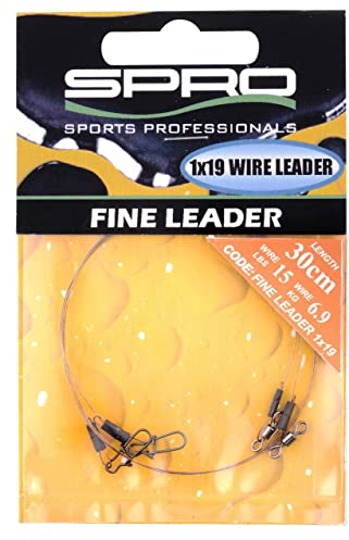 Spro Pike Fighter Fine Leader 1x19-2 Stahlvorfächer, Länge/Tragkraft:20cm - 6.8kg