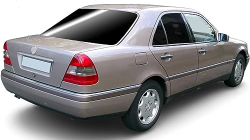 Solarplexius Auto-Sonnenschutz Scheiben-Tönung passgenau für Mercedes C Klasse W202 Bj. 93-00 ohne Ausschnitt für das 3. Bremslicht Komplettsatz Keine Folie