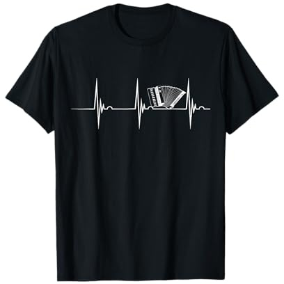 Instrument de musique en accordéon battement de cœur T-Shirt