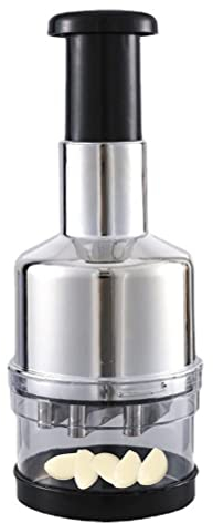 J-ouuo Picadora de ajo, mini prensa manual de ajo, molinillo de carne de mano, cuchillas de acero inoxidable, trituradora de ajo, pimienta, cebolla, herramienta de cocina