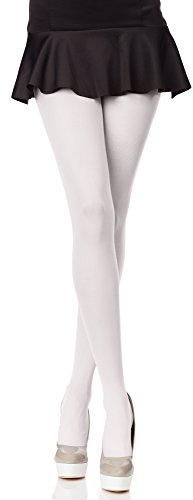 Merry Style Blickdichte Damen Strumpfhose Microfaser 70 DEN (Weiß, 4 (40-44))