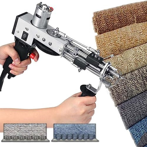 PARFCO Pistolet à touffeter pour Tapis 2 en 1, Machine à Tisser des Tapis avec réglage de la Vitesse et poignée à 360°, Pistolet à Tapis de 7 à 21 mm pour la Fabrication de Tapis, débutants