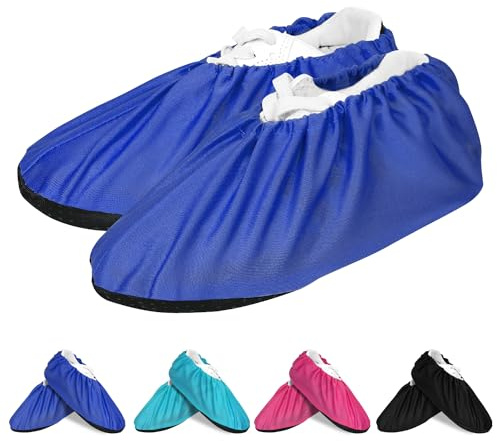 NebulaGlam 4 Paia Copriscarpe Riutilizzabili, Copriscarpe Antipolvere, Copertura Scarpe di Antiscivolo, Copriscarpe per Casa, Stanza, Ufficio, Laboratorio, One Size (B)