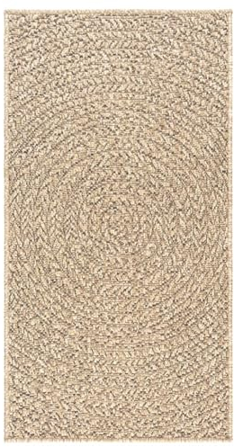 vidaXL Teppich ZIZUR 60x110 cm Jute-Optik Indoor und Outdoor