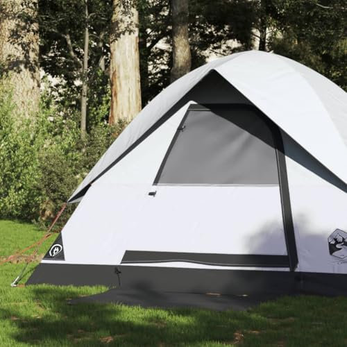 Homgoday Tienda de campaña de cúpula para 2 personas, tienda de campaña familiar, tienda de trekking, tienda de jardín, resistente al agua, para camping, viajes, trekking, jardín, color blanco, oscuro