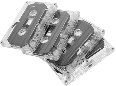 TOYANDONA Paquete de 4 cartuchos de 30 min. Casetes vacíos Casetes de audio grabables Funda de plástico
