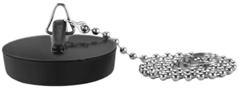 Sink Drain - Bouchon de lavabo avec chaîne en acier inoxydable - Bouchon de lavabo - Avec chaîne en acier inoxydable - Bouchon de lavabo de salle de bain - Résistant à la peastre -
